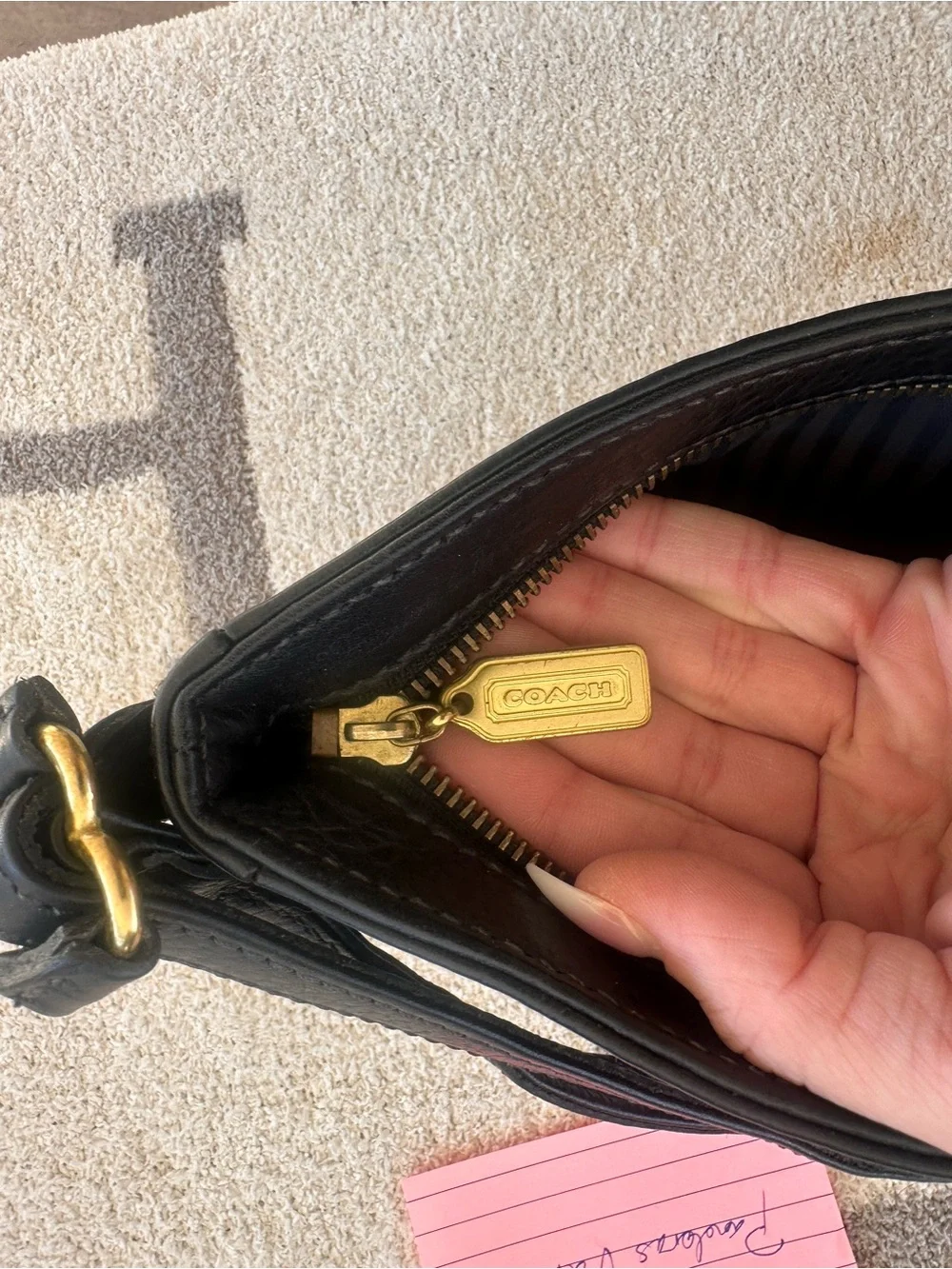 Coach Black Leather Coach vintage 1997 wendie bag